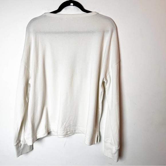 SZ L Gap Sequin Beige and Rose Gold Logo sweatshirt - Picture 5 of 6